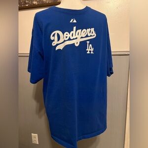 Majestic MLB Dodgers Los Angeles T-Shirt / Blue / Size: XL / Preshrunk Cotton